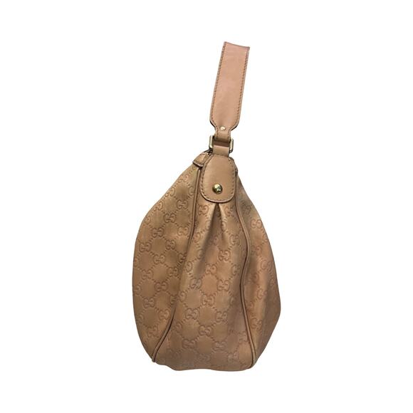 Gucci Sukey Guccissima Leather Hobo Bag Blush Pink 232955 Authentic Italy - Picture 14 of 16